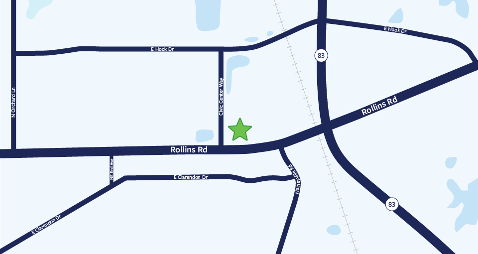 Round Lake Beach map