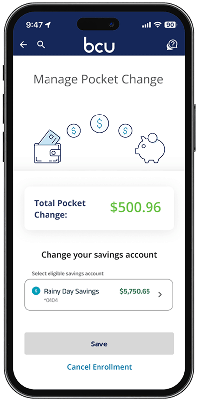 pocket change mobile screen pocket change mobile screen